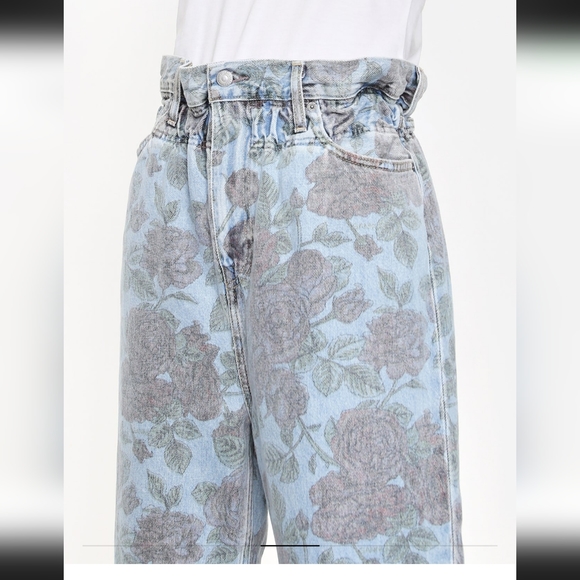 GANNI X LEVIS collab rose print baggy jeans - Picture 2 of 15